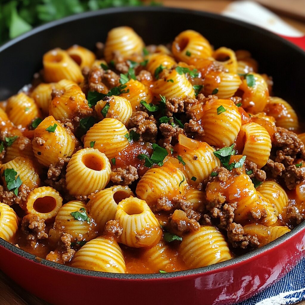 Conchitas with Ground Beef