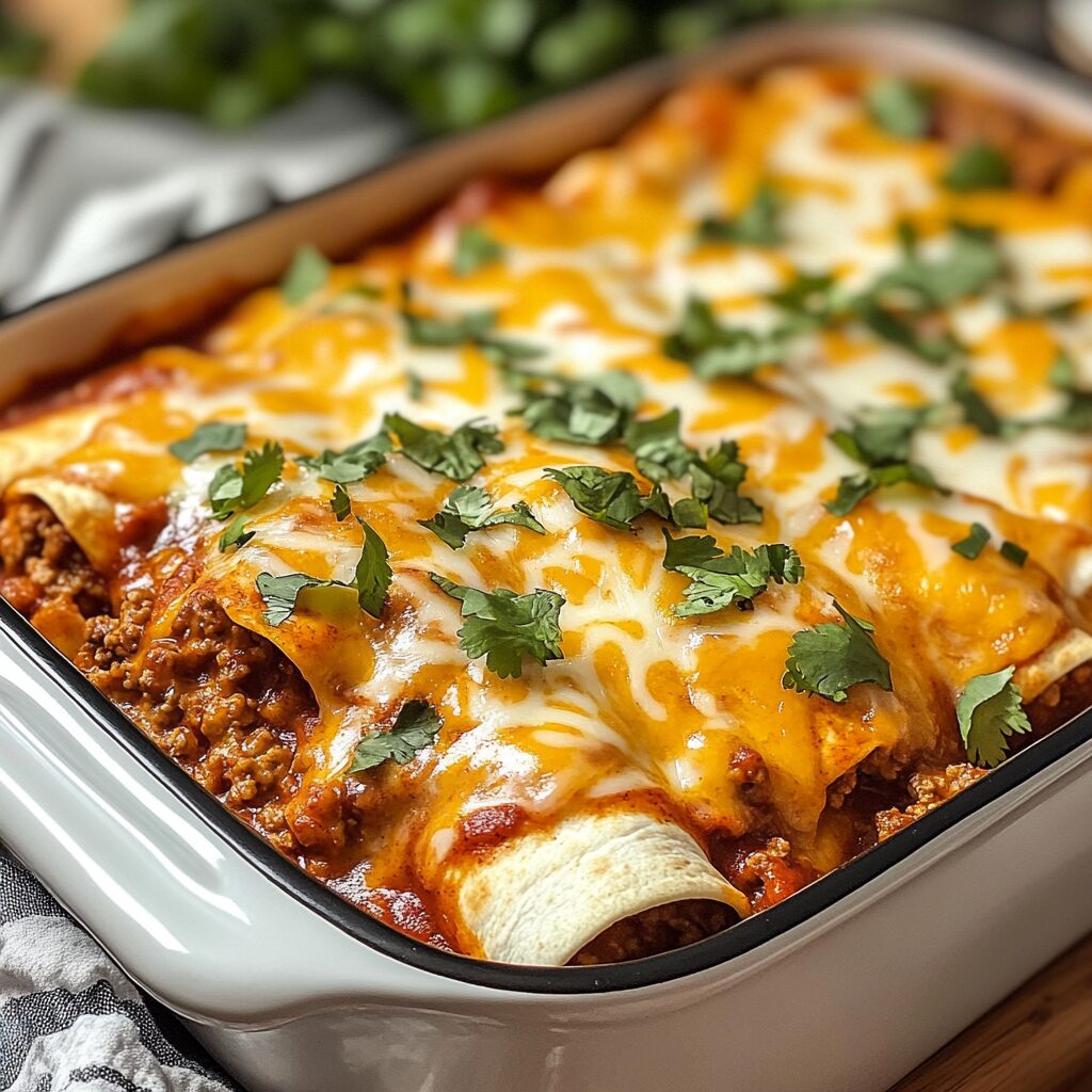 Easy Ground Beef Enchiladas