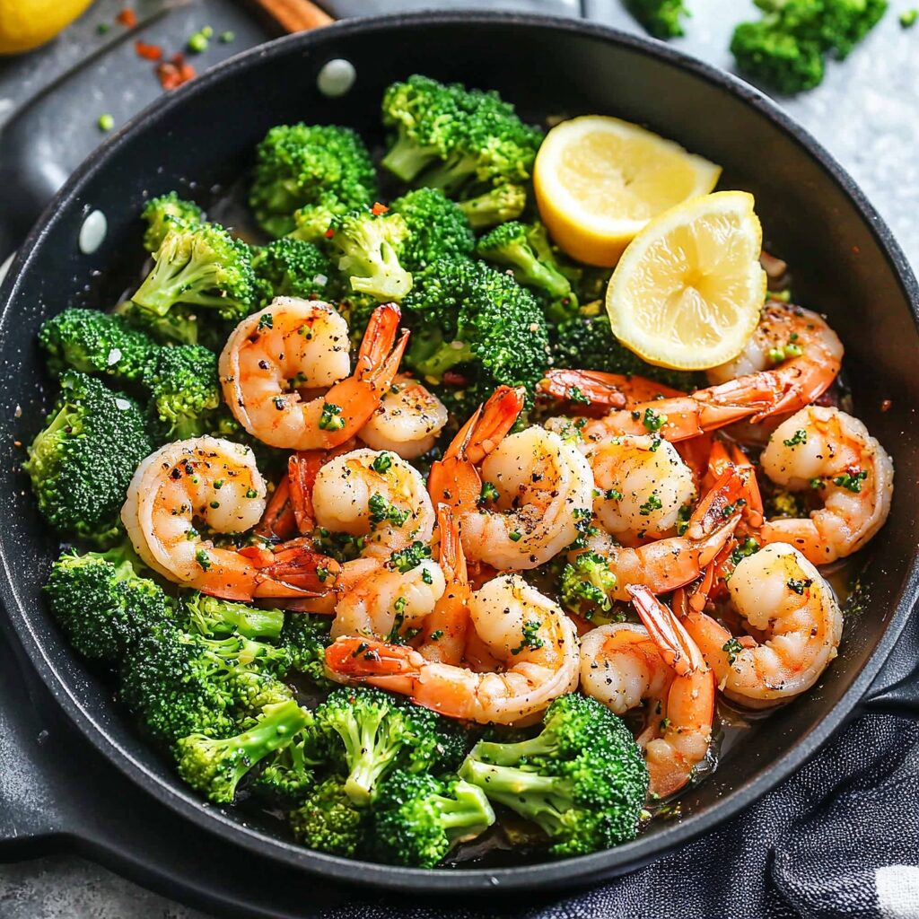 Garlic Butter Shrimp and Broccoli