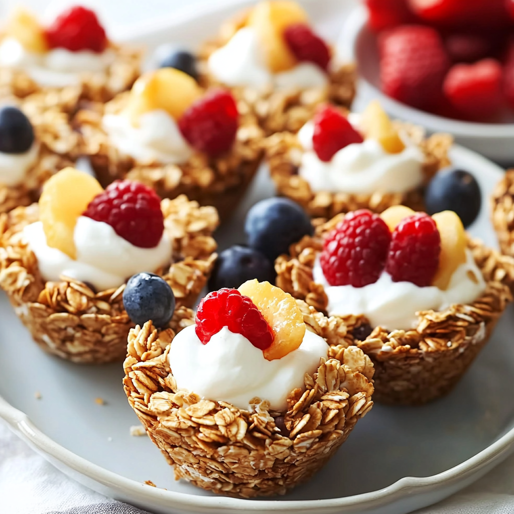 Granola Cups with Yogurt and Fruit