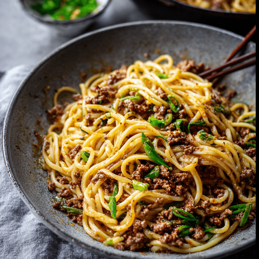Asian Ground Beef Noodles