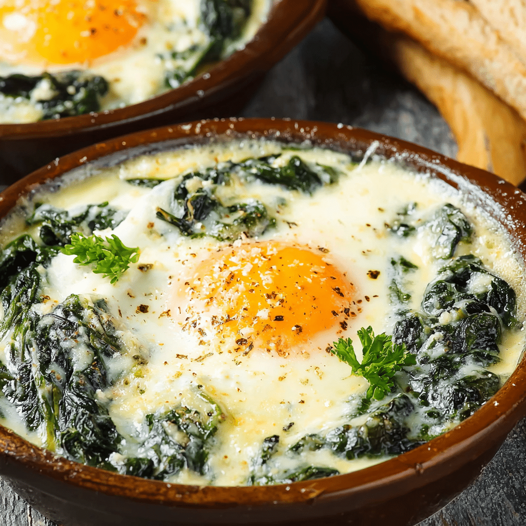 Baked Eggs Florentine