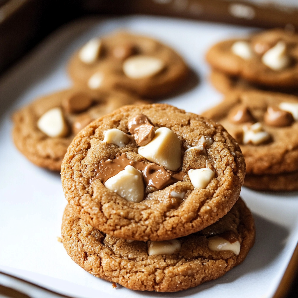 Biscoff Cookie Butter White Chocolate Chip Cookies