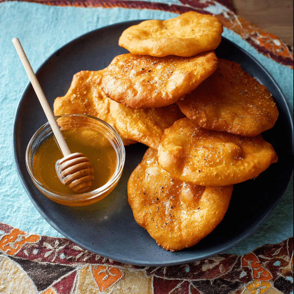 Chilean Pumpkin Sopaipillas with Spiced Honey Syrup