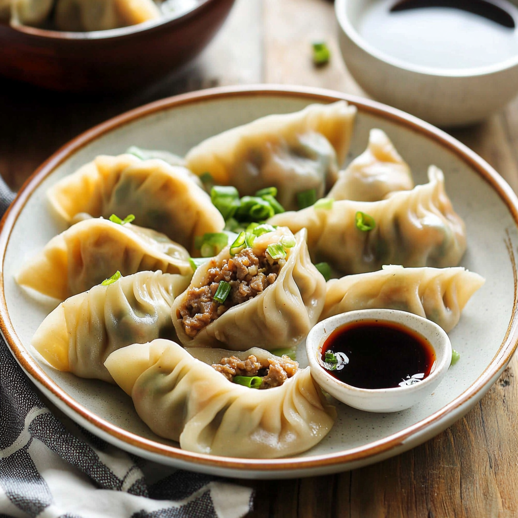 Chinese Beef Dumplings with Celery