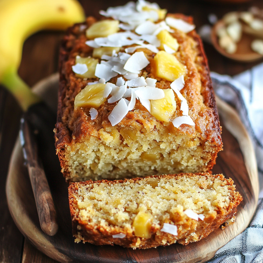 Coconut Pineapple Banana Bread