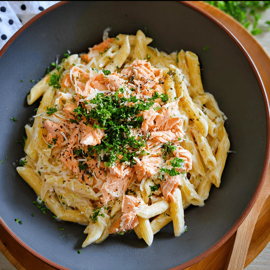 Creamy Salmon Pasta Carbonara