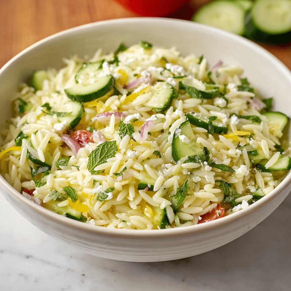 Cucumber Lemon Orzo Salad
