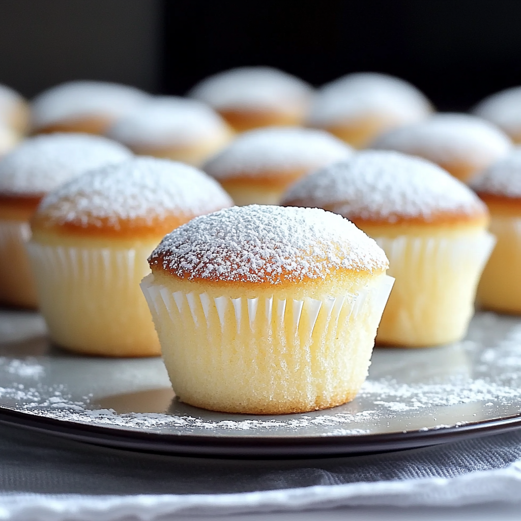 Fluffy Japanese Cotton Cheesecake Cupcakes