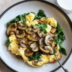 Mushroom Spinach Scrambled Eggs