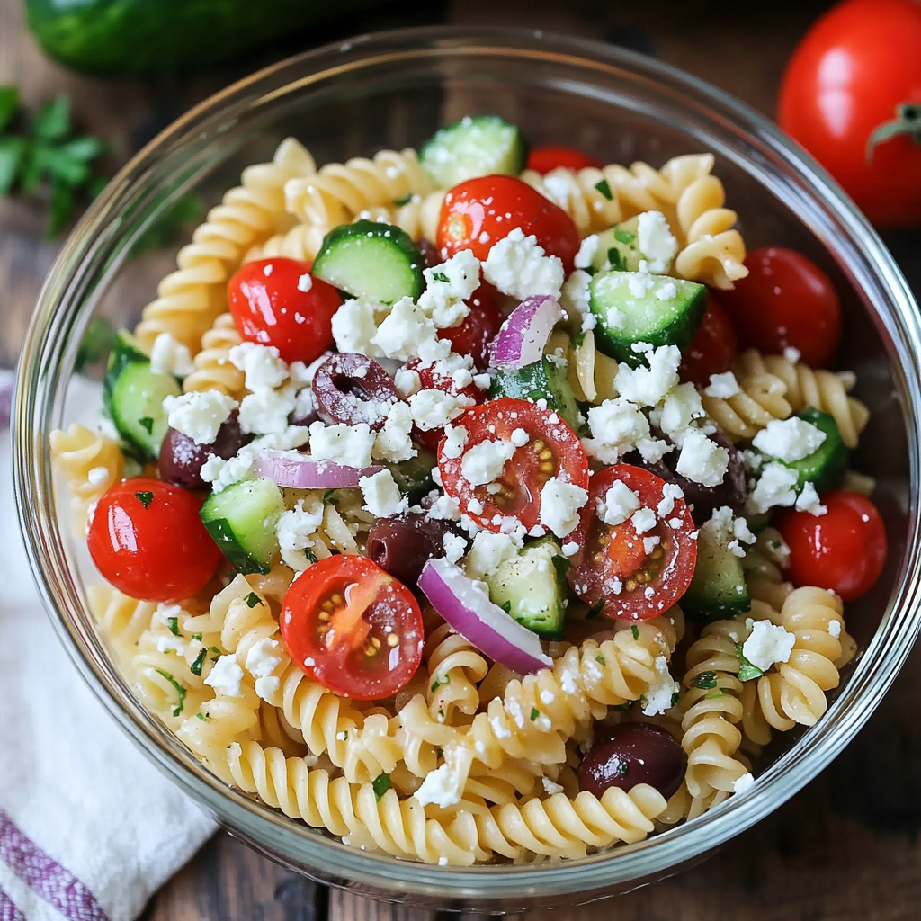 Quick Greek Pasta Salad