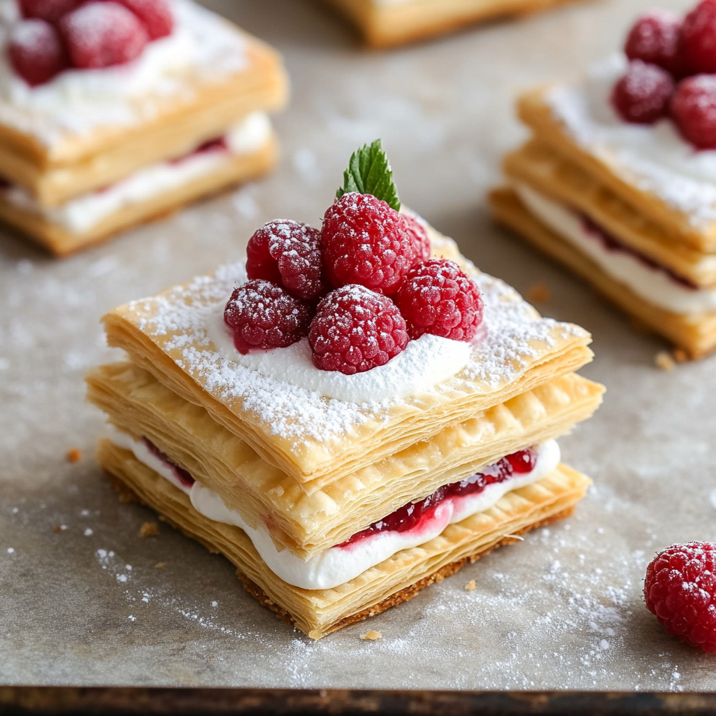 Raspberry Mille-Feuille Cookies