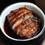 Slow Cooker Pork Belly with Honey Balsamic Glaze
