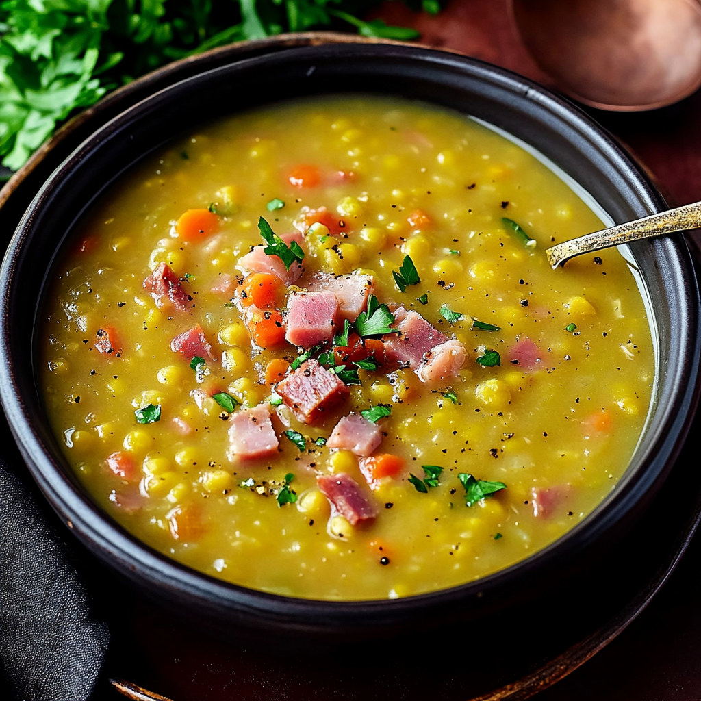 Split Pea Soup with Bacon & Ham
