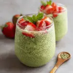 Strawberry Matcha Sago