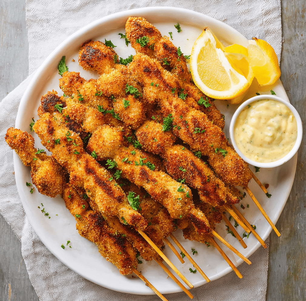 Breaded Chicken Skewers