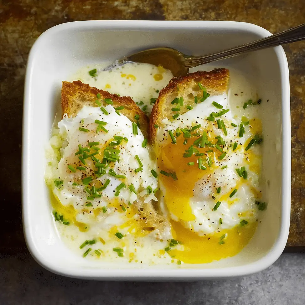 Butter & Cream Poached Eggs on Toast