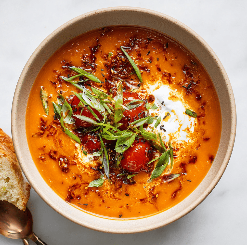 Caramelized Gochujang Tomato Soup