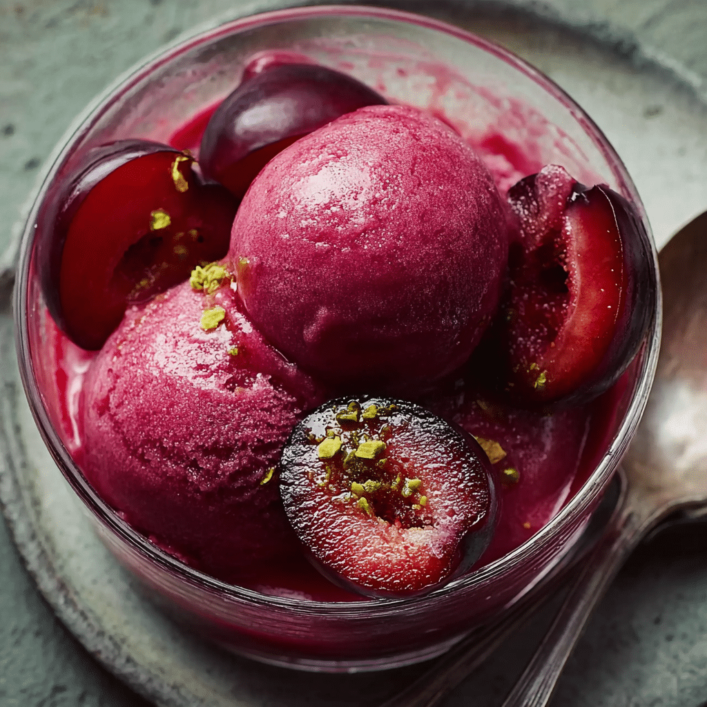 Cardamom Plum Sorbet