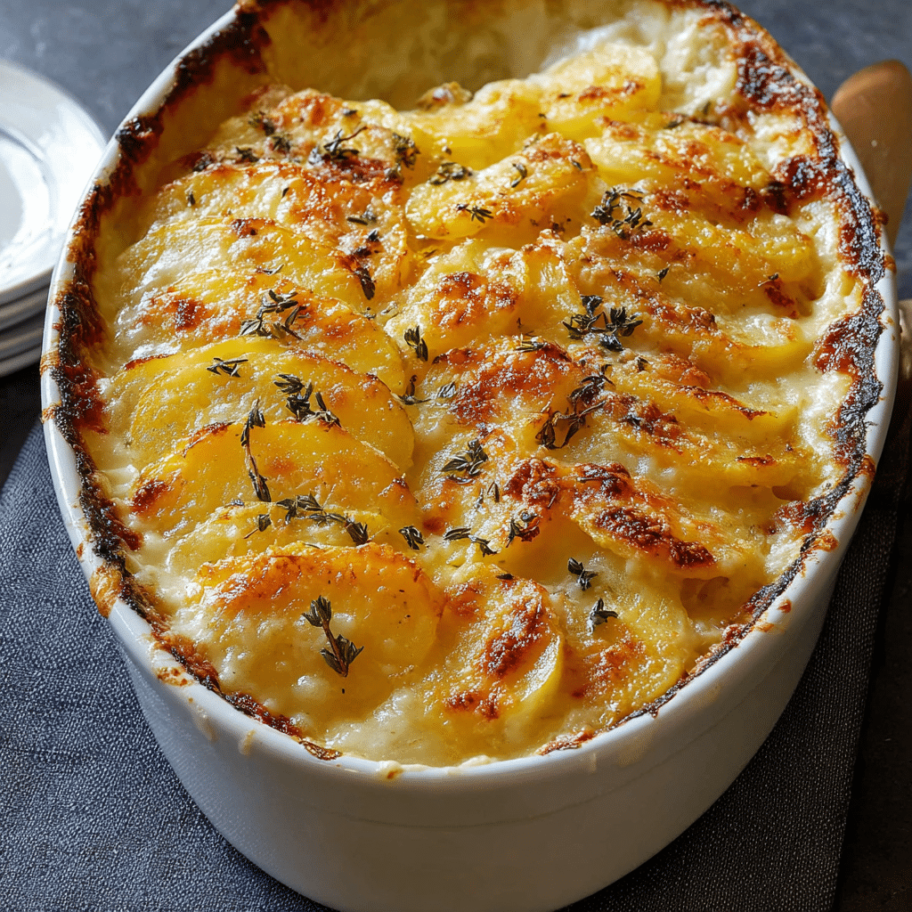 Cheesy Garlic Potatoes Gratin