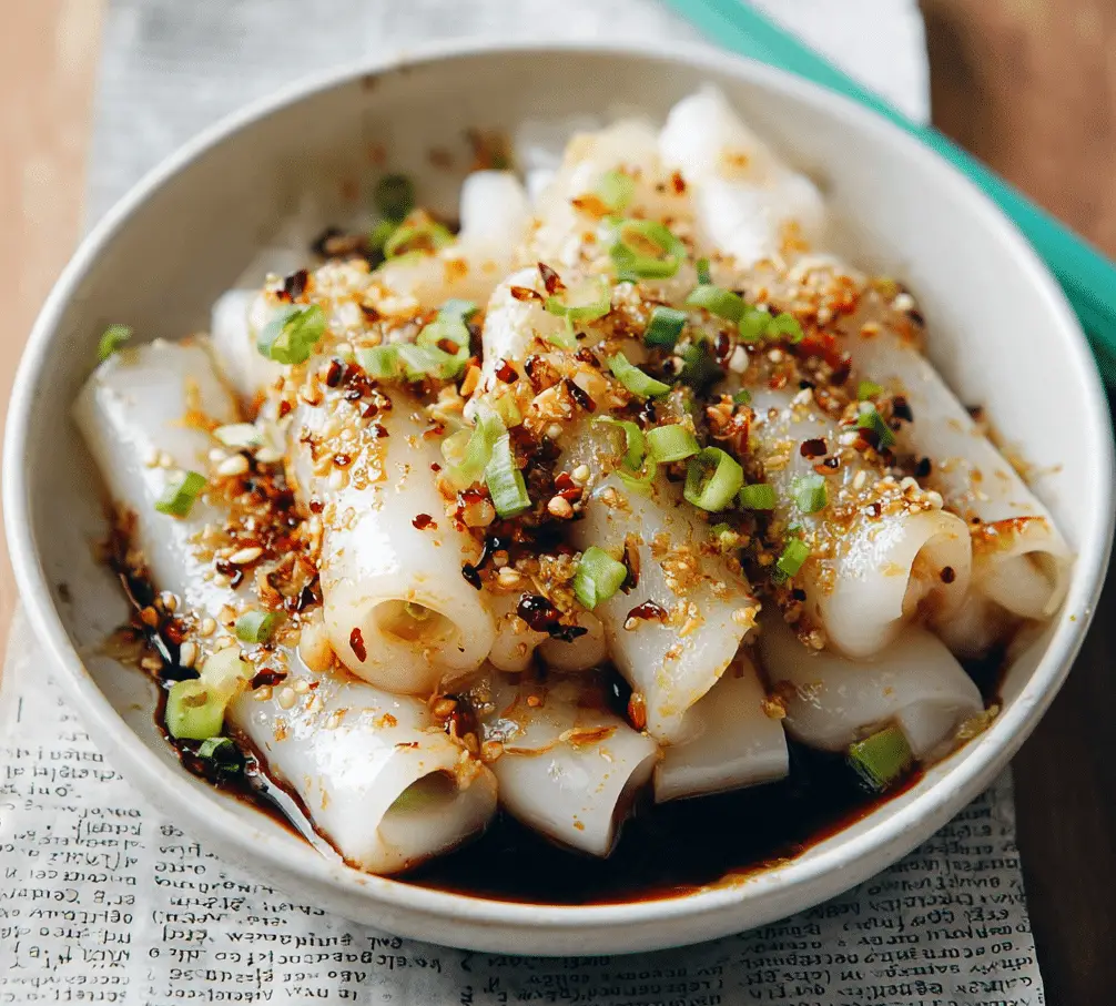 Cheung Fun (Steamed Rice Noodle Rolls)