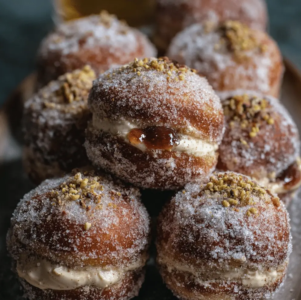 Dirty Chai Cream-Filled Doughnuts