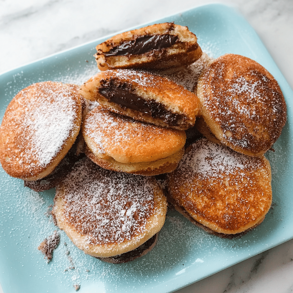 Fried Nutella Pancake Sandwich