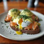 Salmon‑Avocado Sourdough Benedict