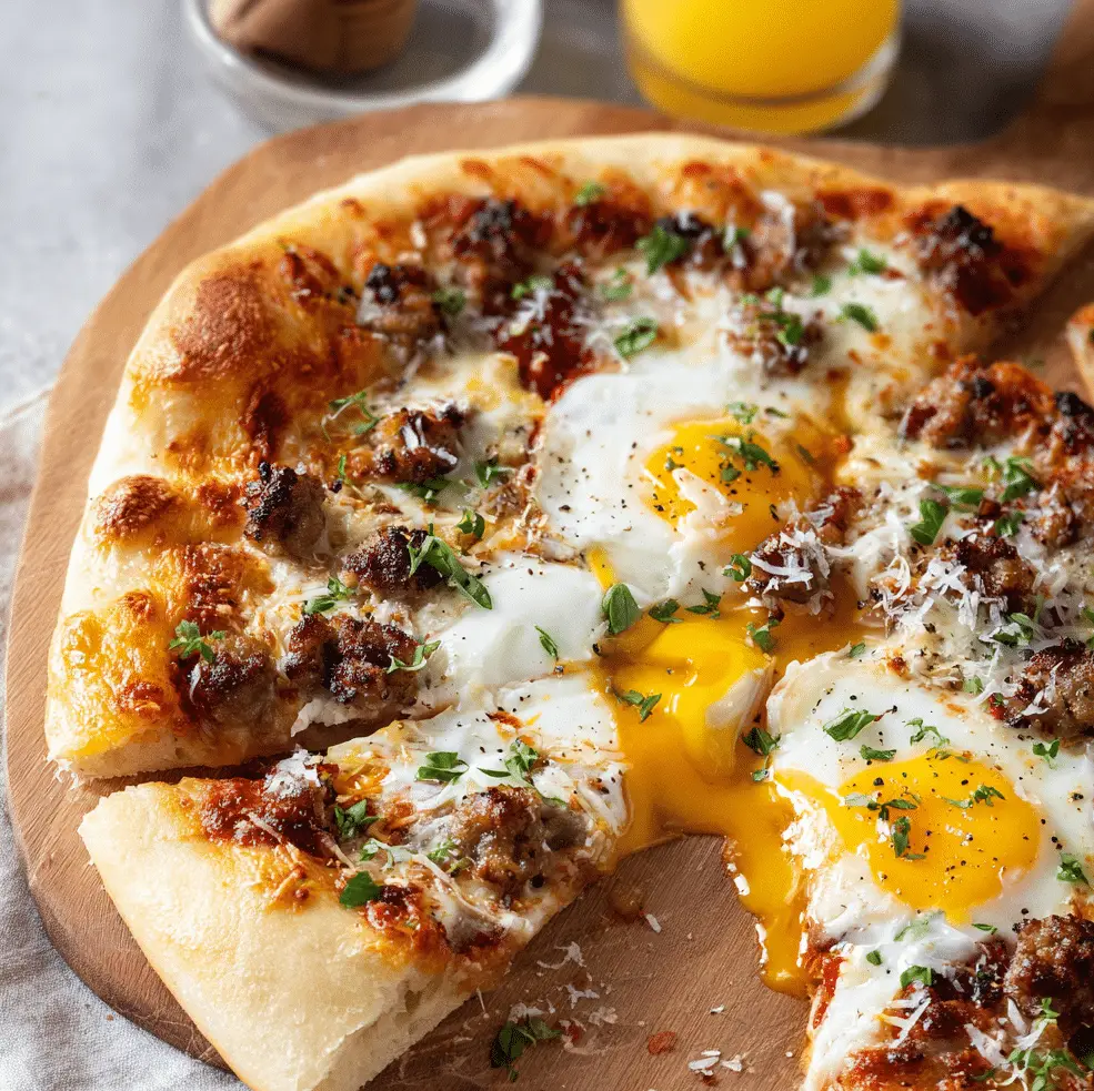Sausage & Egg Breakfast Pizza