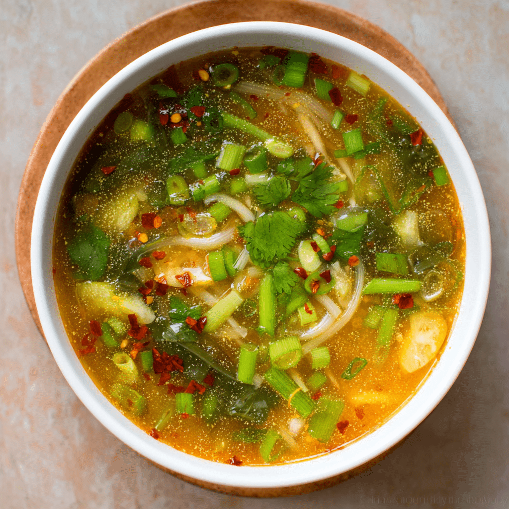Spicy Ginger Scallion Soup