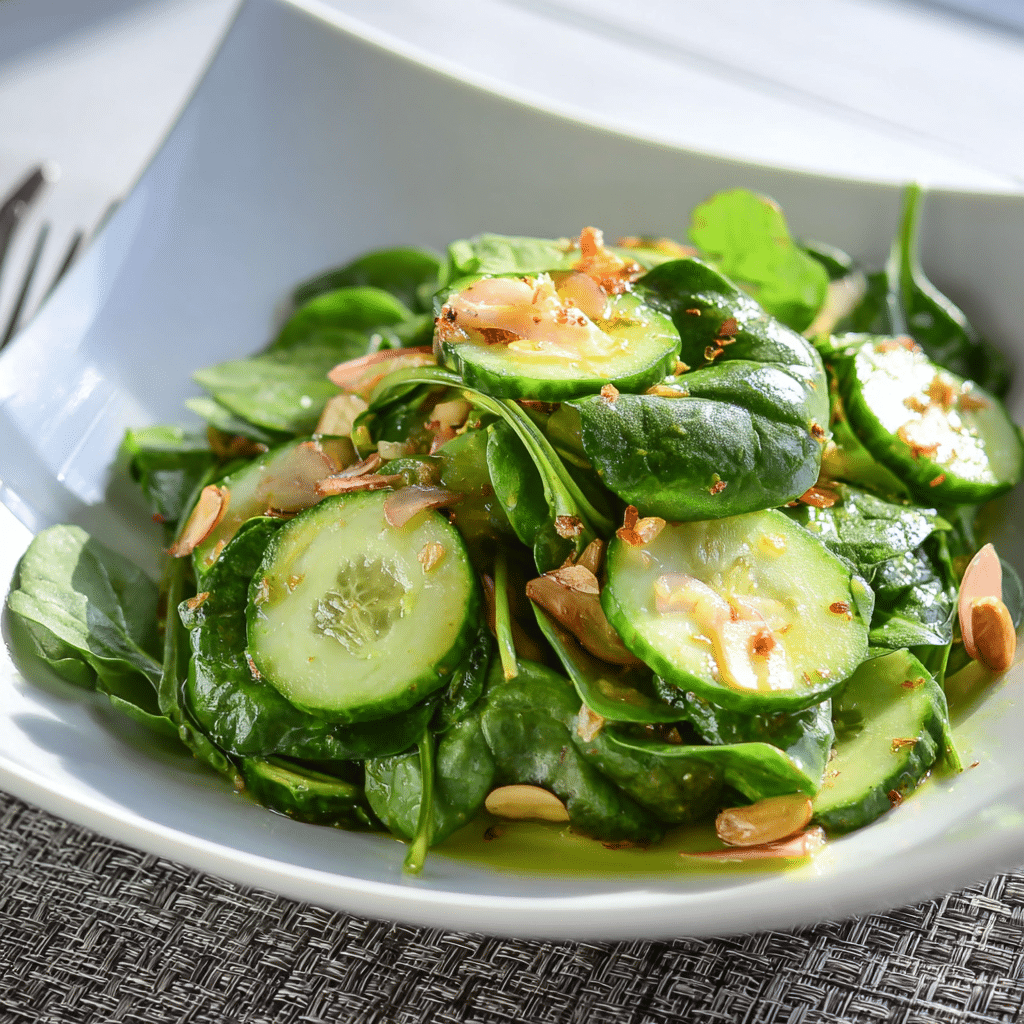 Spinach Cucumber Salad