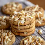 White Chocolate Caramel Drizzle Cookies