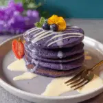 Ube Pancakes with Coconut-Ube Sauce
