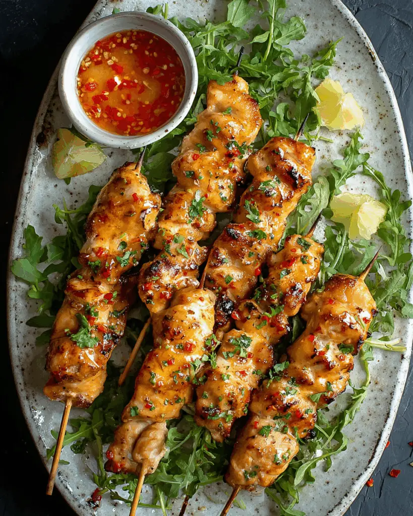 Bang Bang Chicken Skewers