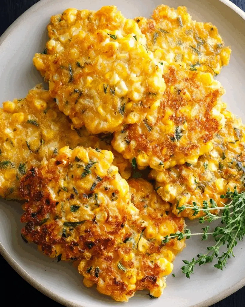 Cheesy Corn Fritters