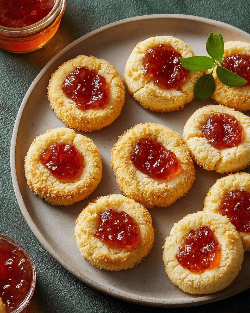 Cheesy Thumbprint Bites with Pepper Jelly