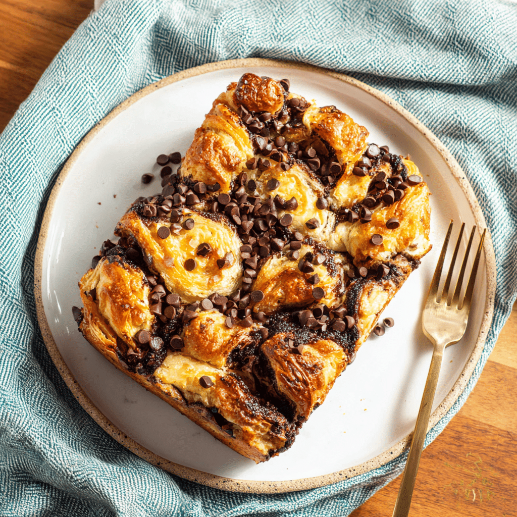 Chocolate Croissant Breakfast Bake