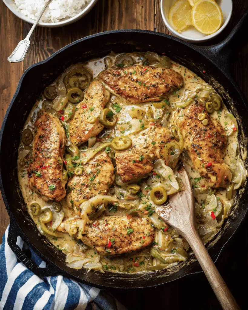 Creamy Pepperoncini Chicken Skillet
