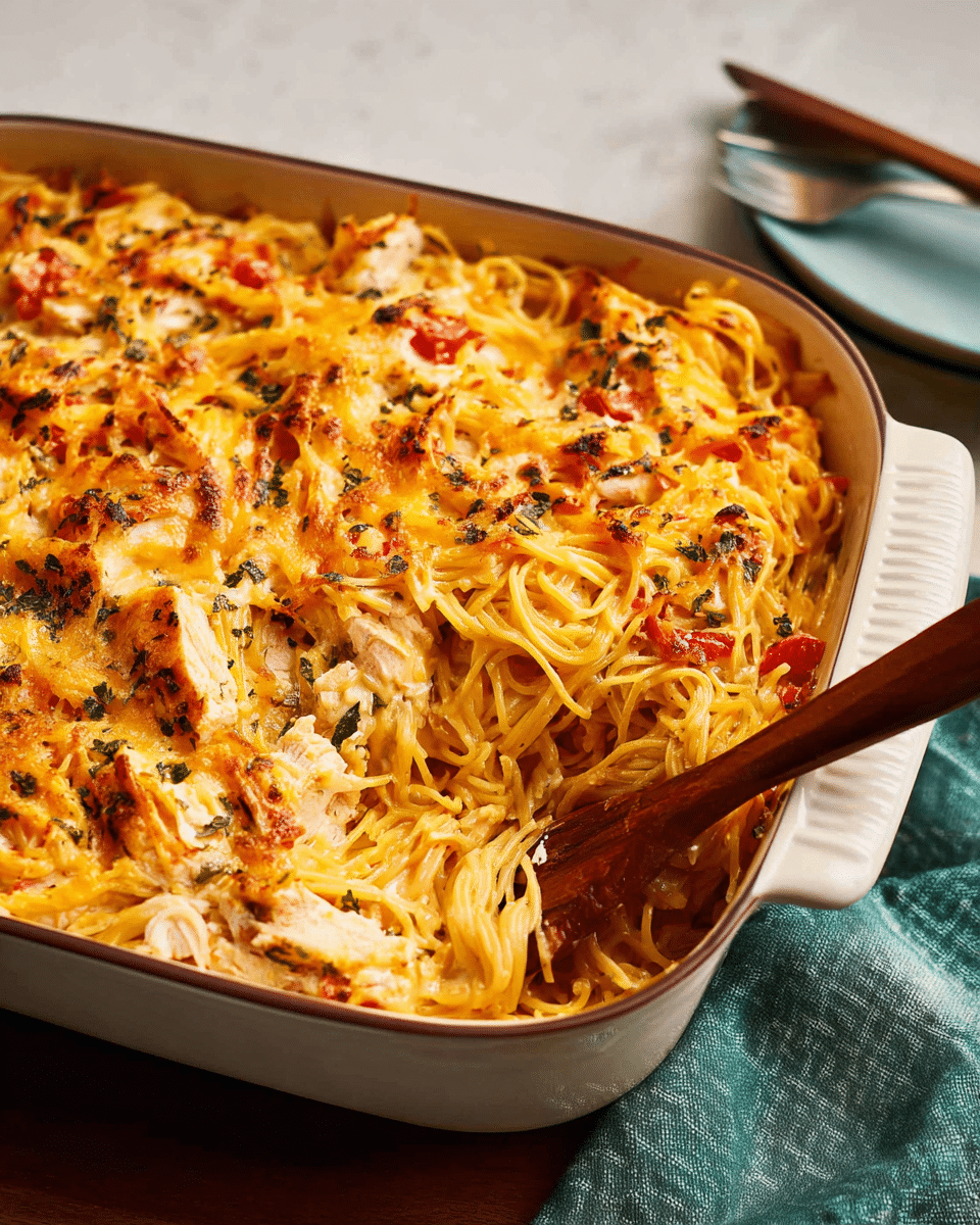 Southern Cheesy Chicken Spaghetti Casserole