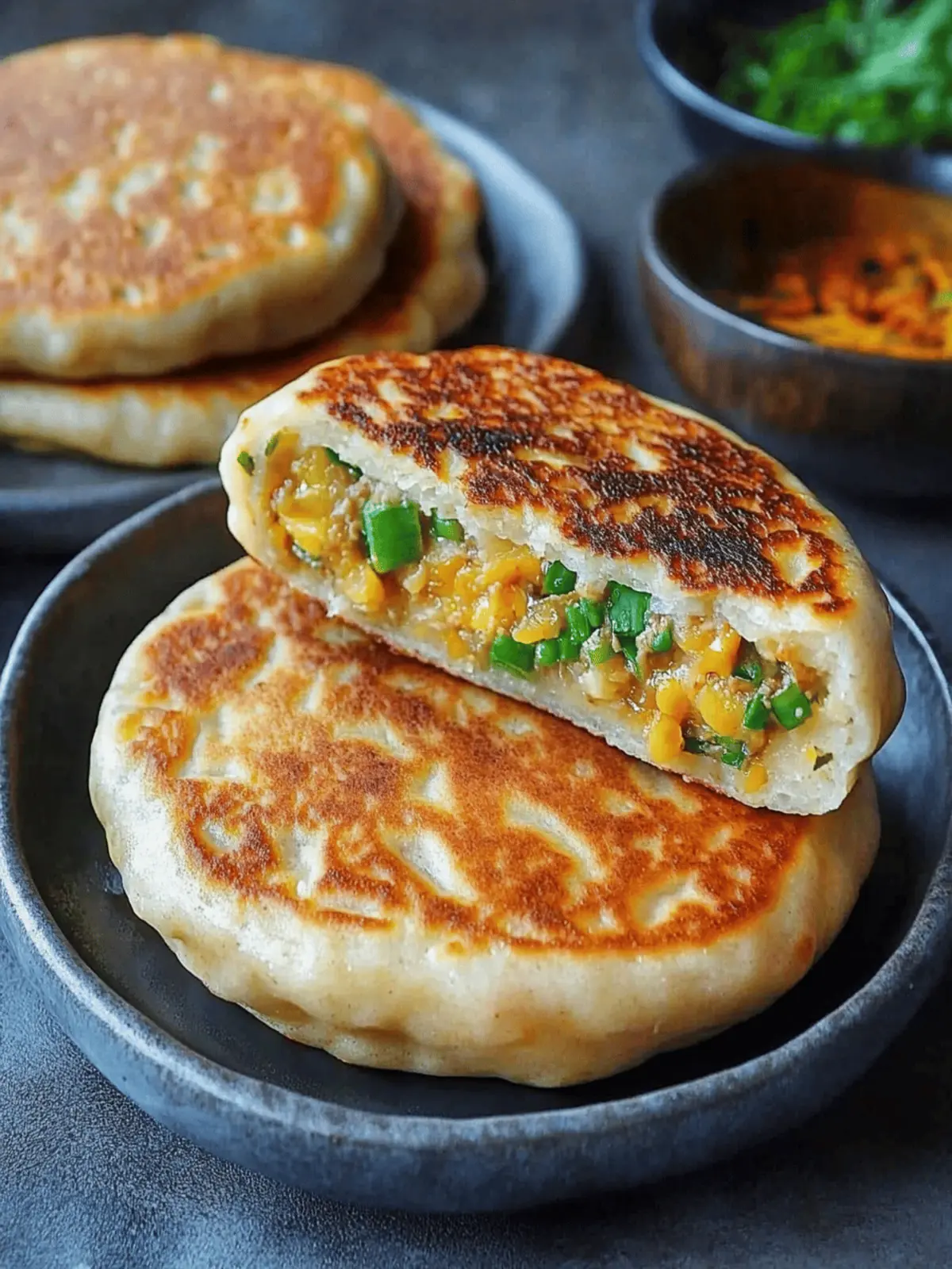 Chinese-Style Savoury Stuffed Breakfast Pancakes