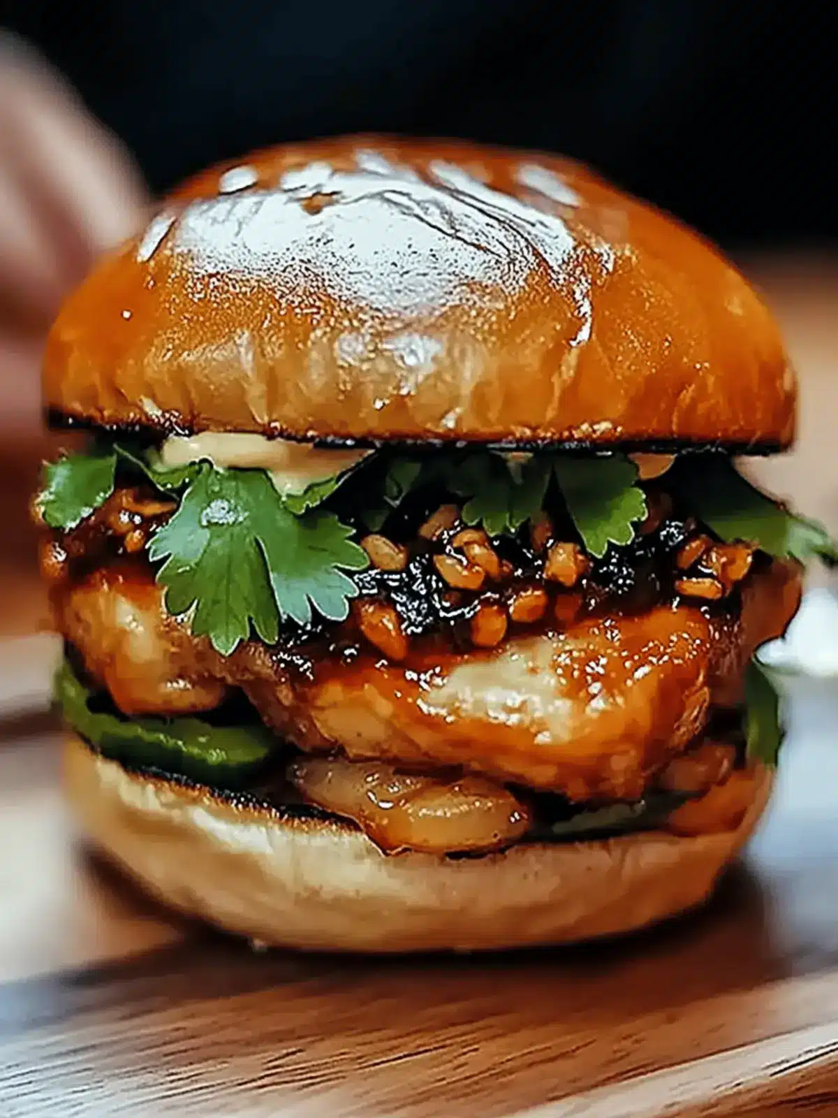 Gochujang Chicken Burgers with Kimchi Jam