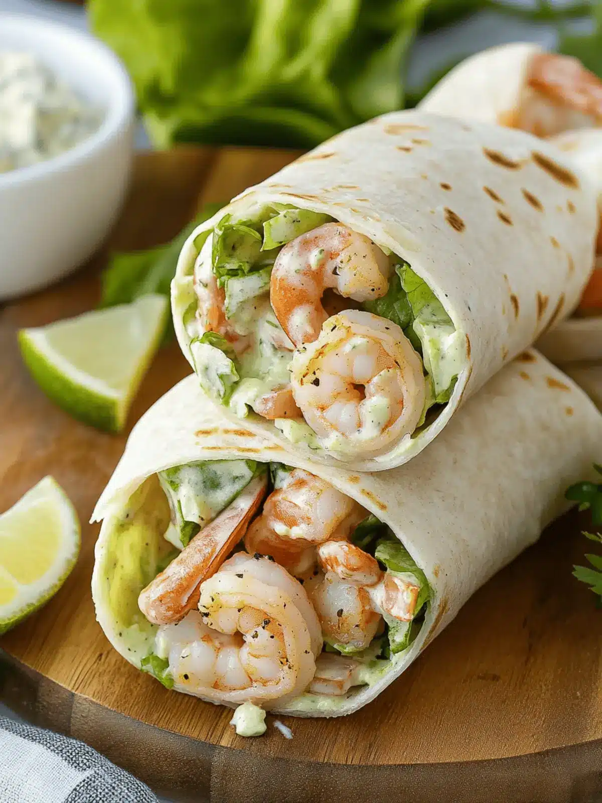 Grilled Shrimp Caesar Wraps