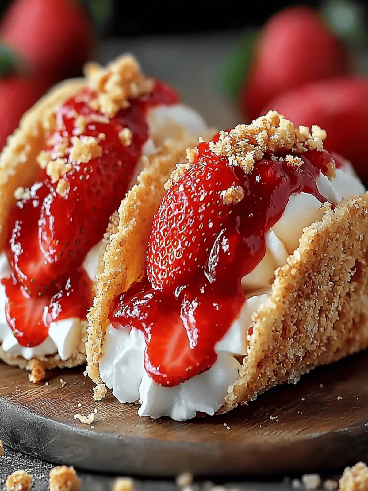 Strawberry Crunch Cheesecake Tacos