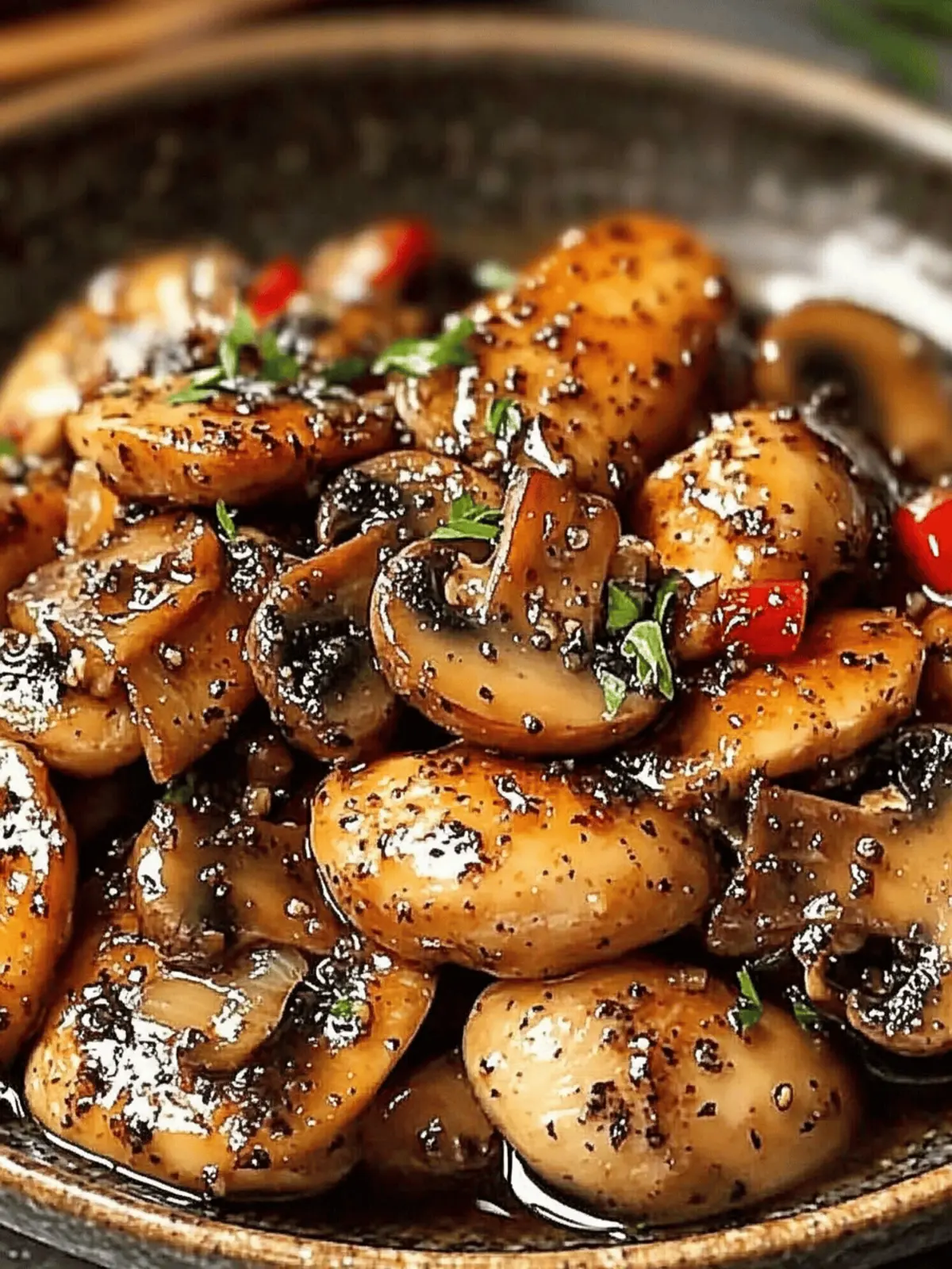 Delicious Black Pepper Chicken with Mushrooms in 30 Minutes
