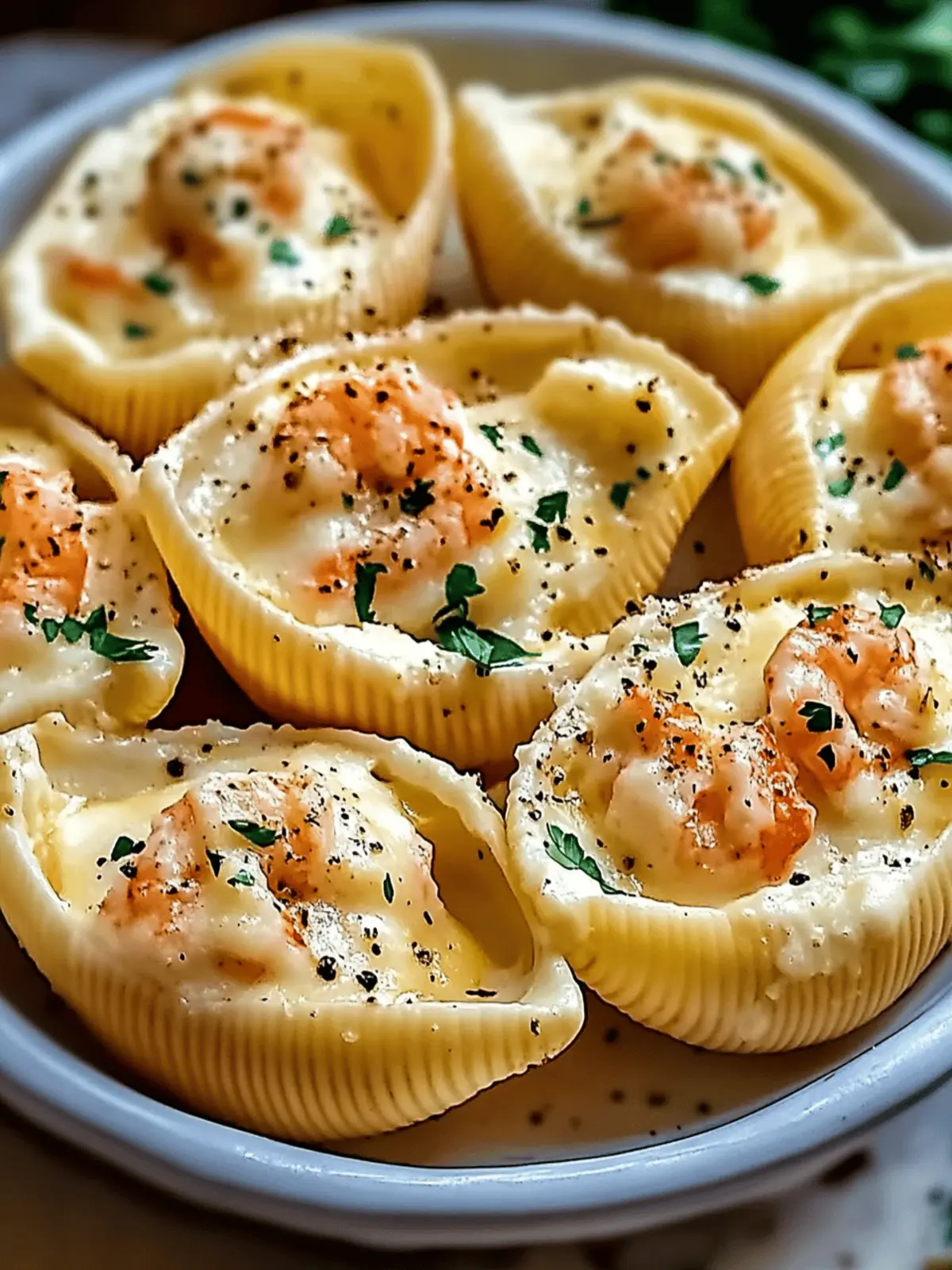 Creamy Seafood Stuffed Shells