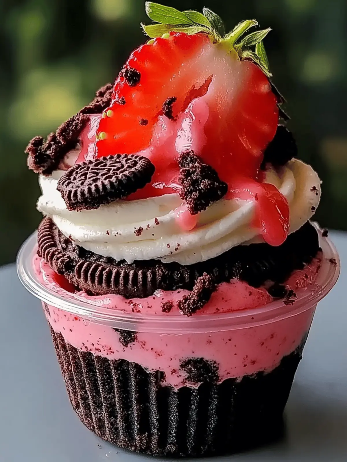 Strawberry Oreo Cheesecake Cup