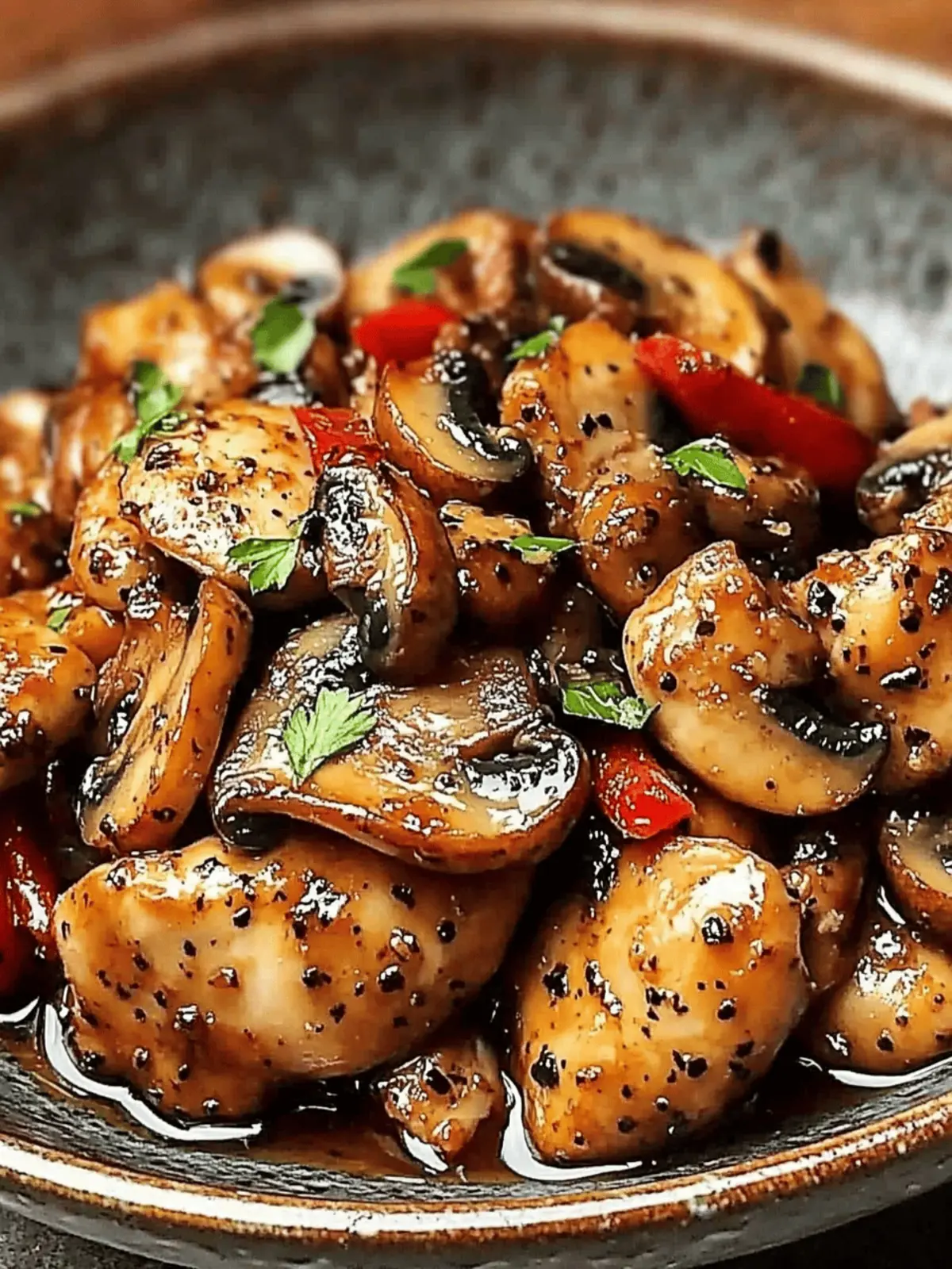 Delicious Black Pepper Chicken with Mushrooms in 30 Minutes