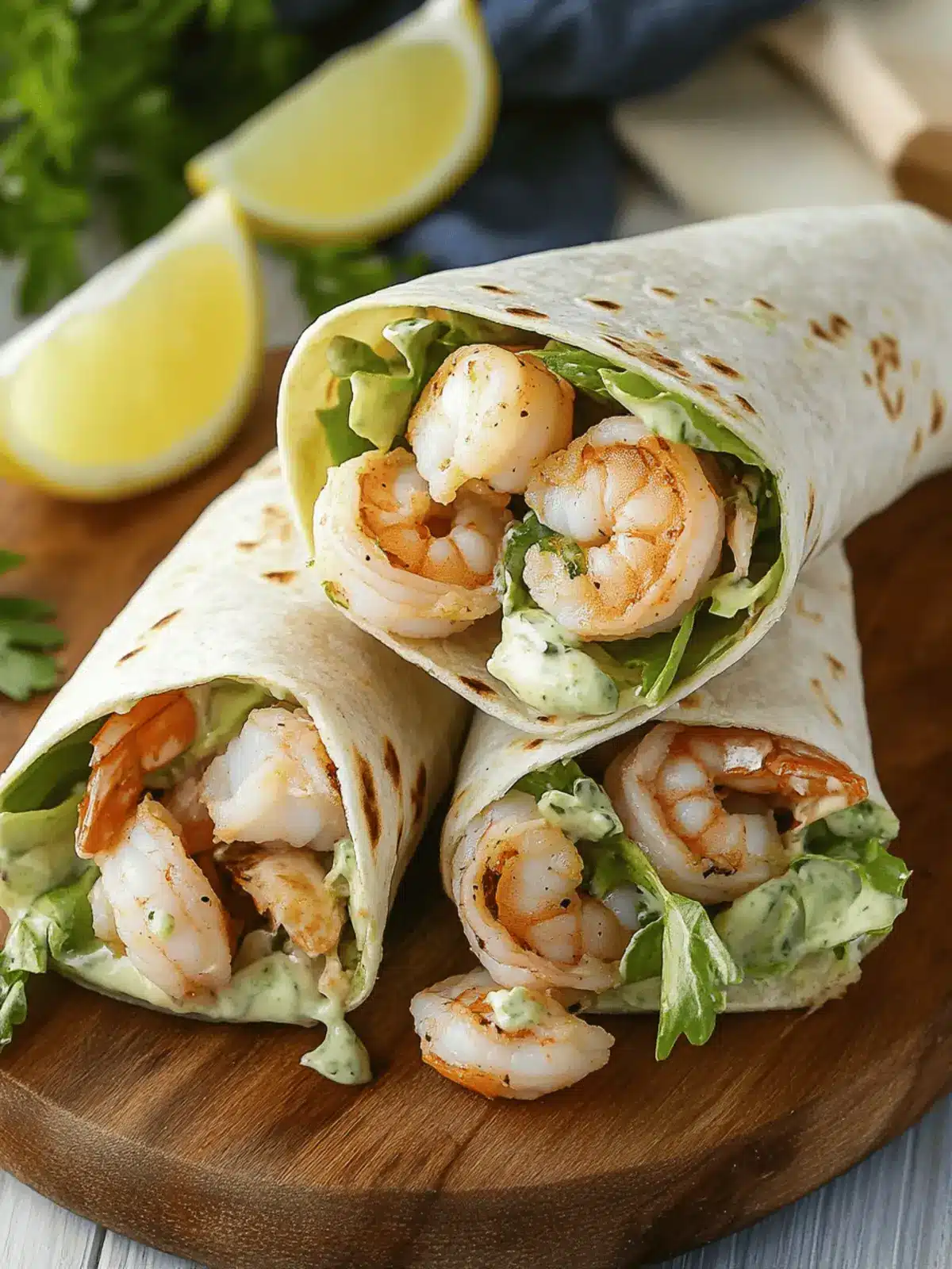 Grilled Shrimp Caesar Wraps