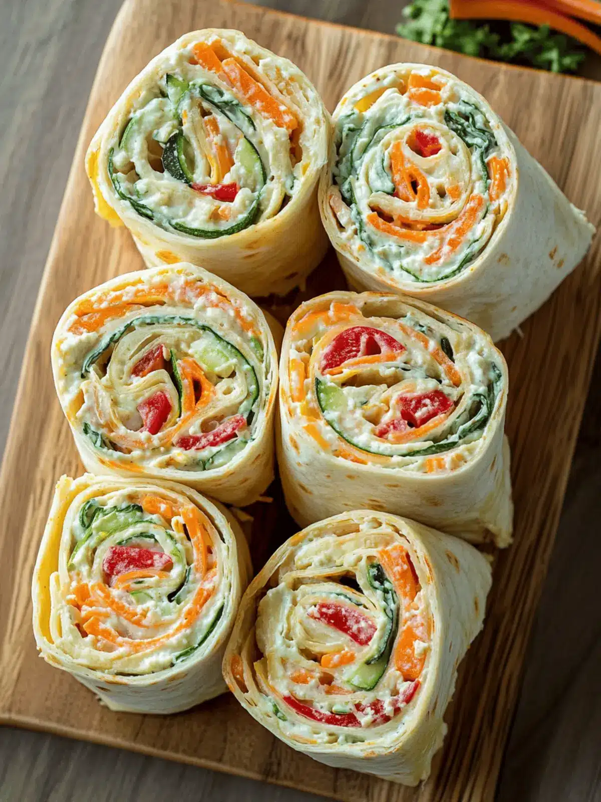 Vegetable Tortilla Roll Ups
