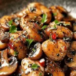 Black Pepper Chicken with Mushrooms